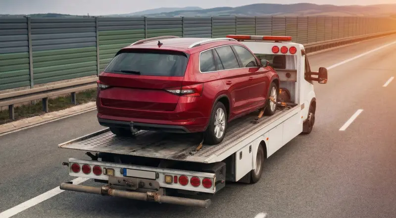 Guincho para carros em Pindamonhangaba – carro sendo carregado em plataforma